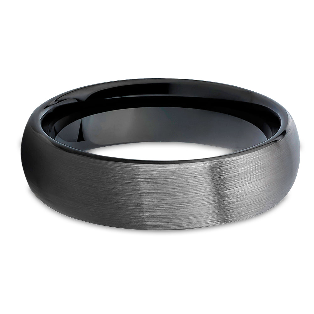 6mm Wedding Ring Gunmetal Tungsten Ring Tungsten Carbide Ring Gunmetal