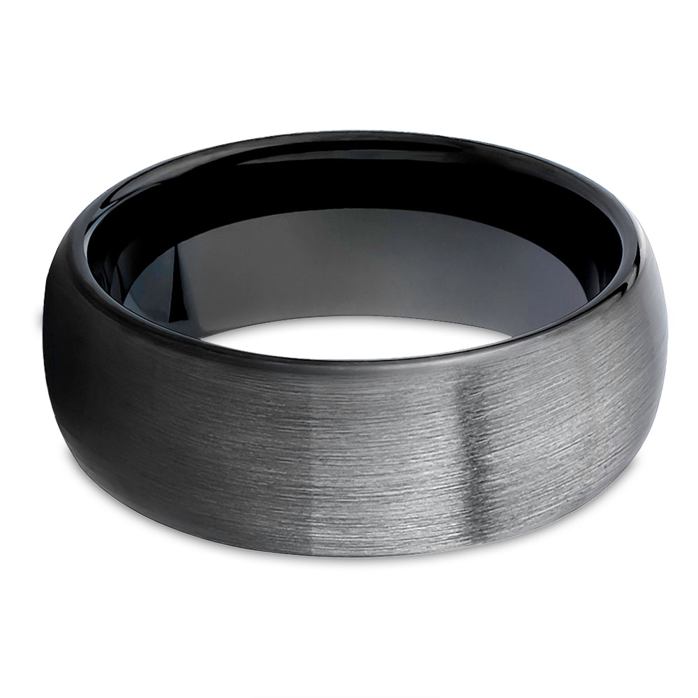 8mm Wedding Ring Gunmetal Tungsten Ring Tungsten Carbide Ring Gunmetal