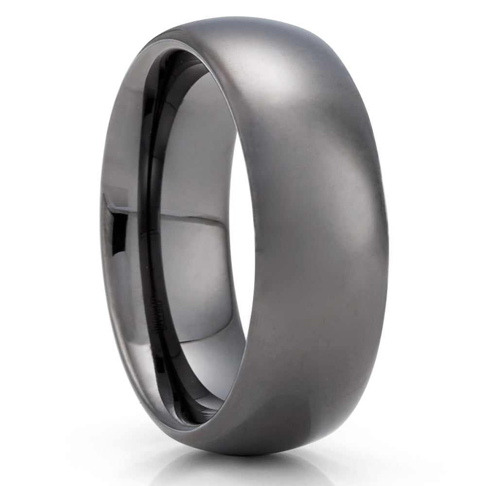 Gunmetal Wedding Ring,Tungsten Wedding Ring,8mm Wedding Ring,Anniversary Ring,Engagement Ring,Wedding Band Ring