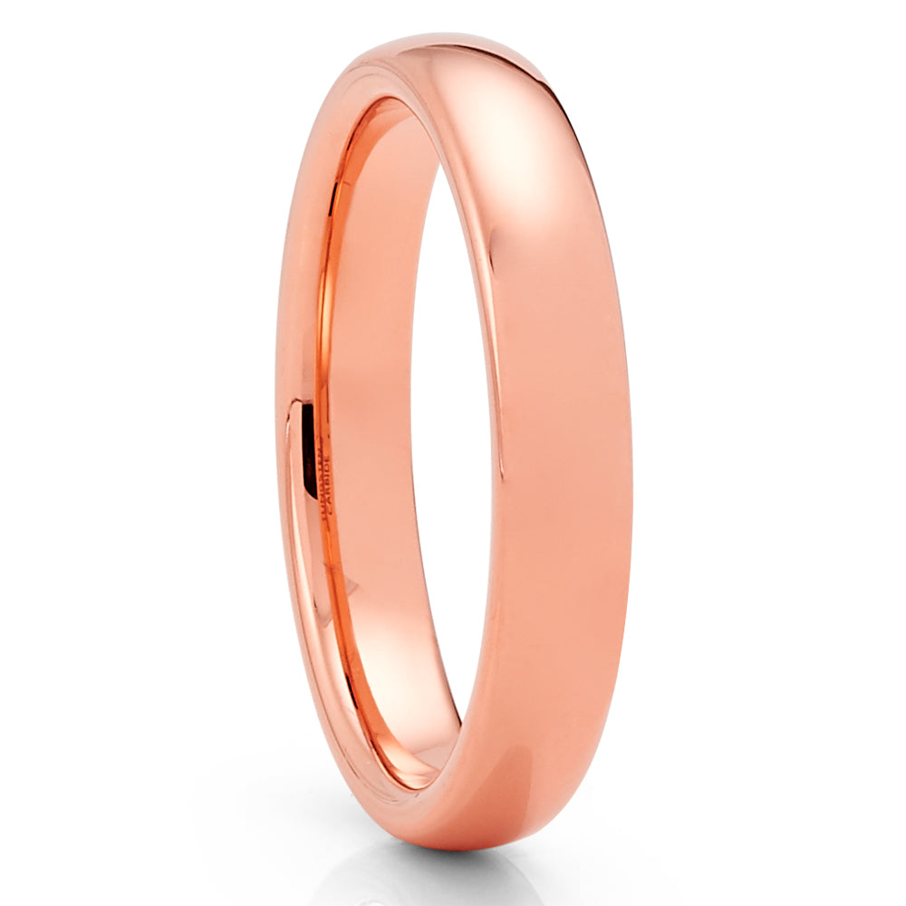4mm Wedding Ring Rose Gold Tungsten Wedding Ring Engagement Ring