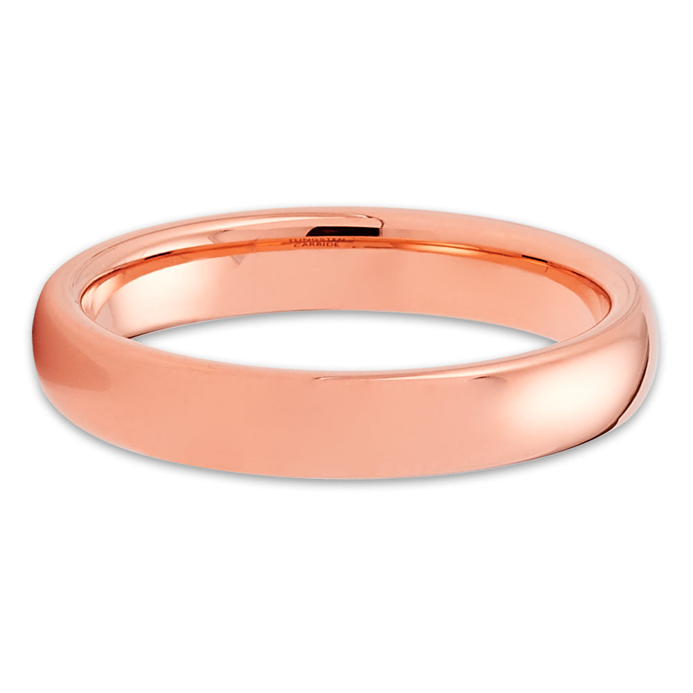 4mm Wedding Ring Rose Gold Tungsten Wedding Ring Engagement Ring