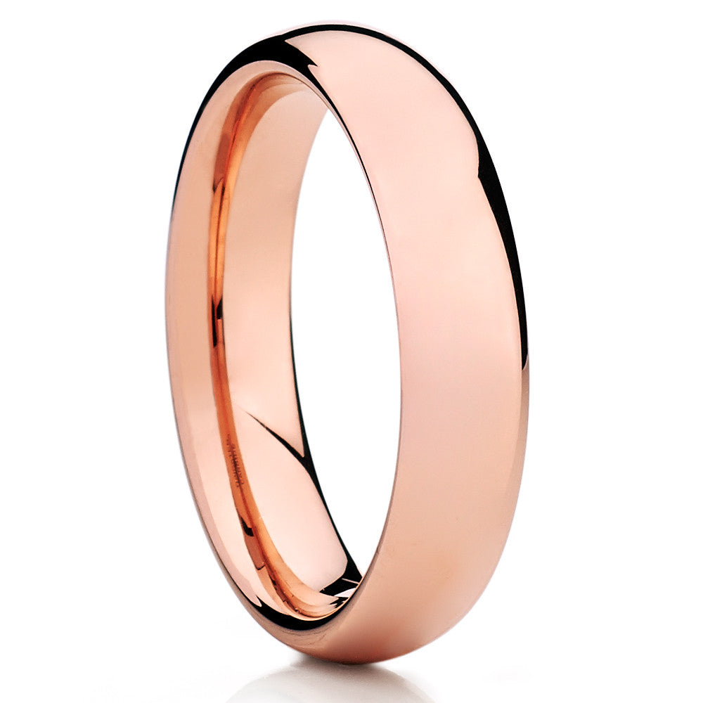 5mm Rose Gold Wedding Ring Tungsten Wedding Ring Tungsten Carbide Ring Engagement