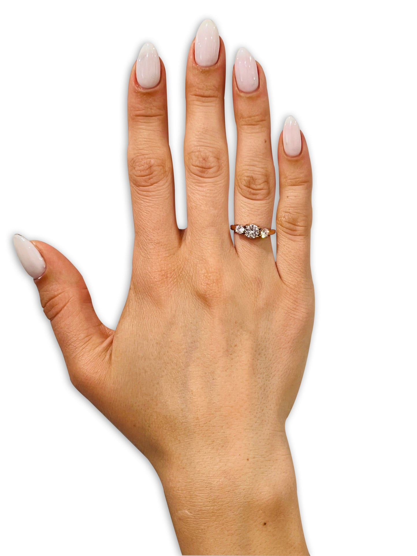 Rose Gold Titanium Wedding Ring Solitaire Wedding Ring Engagement Ring,CZ Wedding Ring