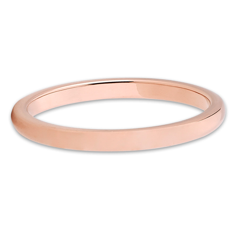 2mm Rose Gold Tungsten Ring Wedding Band Unique Tungsten Ring