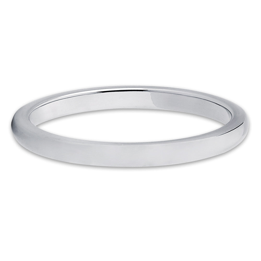 2mm Tungsten Wedding Ring Silver Tungsten Ring Stackable Ring